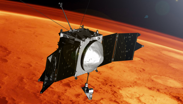 Аппарат Maven на орбите Марса. Рисунок