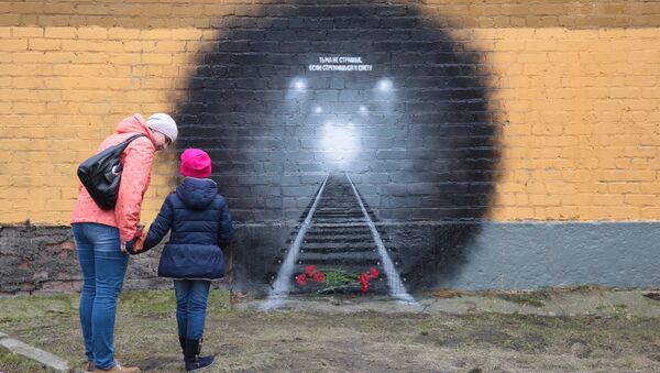 В Санкт-Петербурге появилось граффити в память о жертвах теракта в метро. Архивное фото