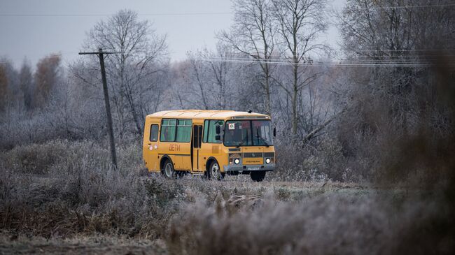Школьный автобус в Омской области. Архивное фото