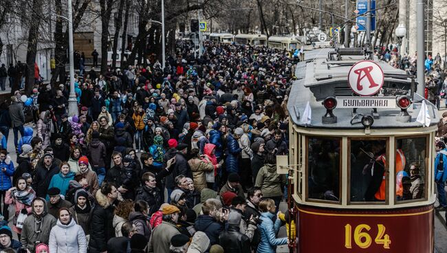 Парад трамваев в Москве