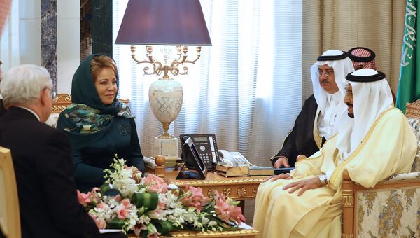 Встреча Валентины Матвиенко с королем Саудовской Аравии Сальман Бен Абдельазизом Аль Саудом