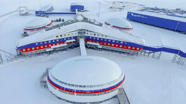 Российская военная база Арктический трилистник в Арктике. Архивное фото