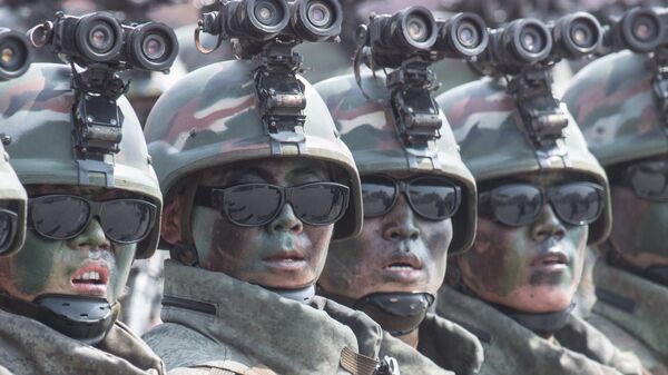 Военнослужащие специальных тактических войск КНДР. Архивное фото