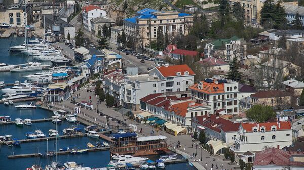 Вид на бухту в Балаклаве в Крыму. Архивное фото
