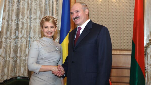 Юлия Тимошенко и президент Белоруссии Александр Лукашенко. Архивное фото