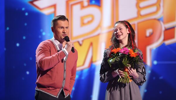Гимнаст Алексей Немов и участница вокального конкурса Ты супер! Катя Якубова