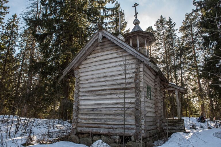 Часовня Димитрия Солунского в урочище Пенгисельга Пряжинского района Карелии