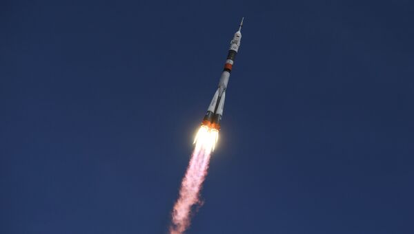 Пуск ракеты-носителя Союз-ФГ с ТПК Союз- МС-04. Архивное фото