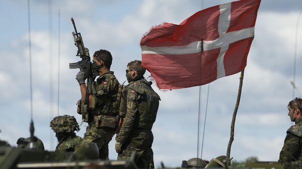 Датские солдаты во время военных учений на военной базе в Литве. Архивное фото
