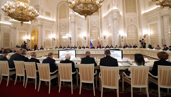 Президент РФ Владимир Путин проводит заседание Российского организационного комитета Победа. 20 апреля 2017