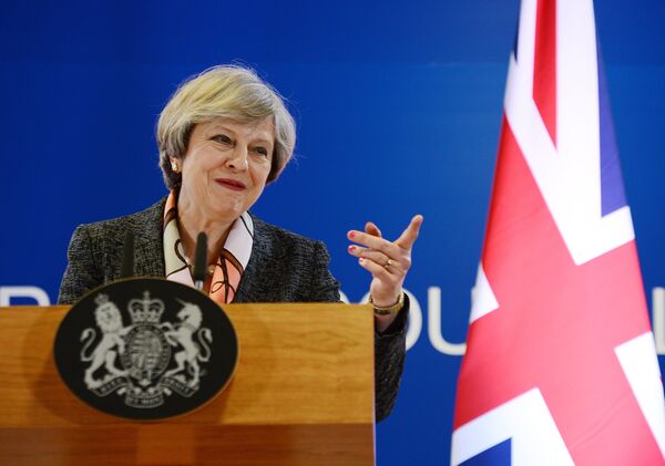 Премьер-министр Великобритании Тереза Мэй на встрече глав государств и правительств стран Евросоюза в Брюсселе