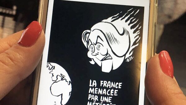 Карикатура на Марин Ле Пен в журнале Charlie Hebdo