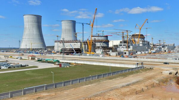 Возведение 1-го и 2-го энергоблоков Белорусской АЭС возле города Островец
