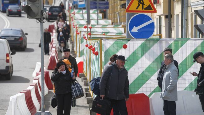 Масштабная реконструкция на улице Пречистенка в Москве. Архивное фото