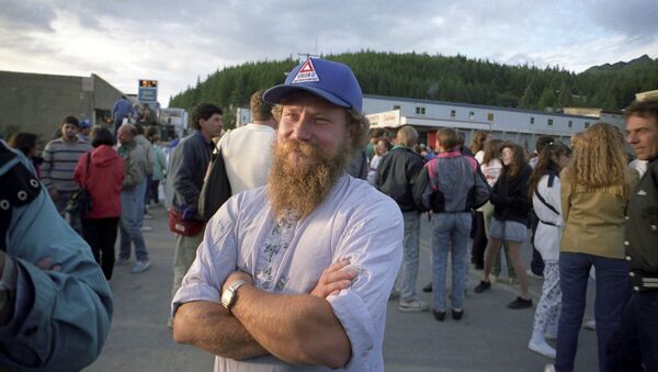 Выходец из России, старовер Семен Матвеев на праздновании 250-летия открытия Аляски.
