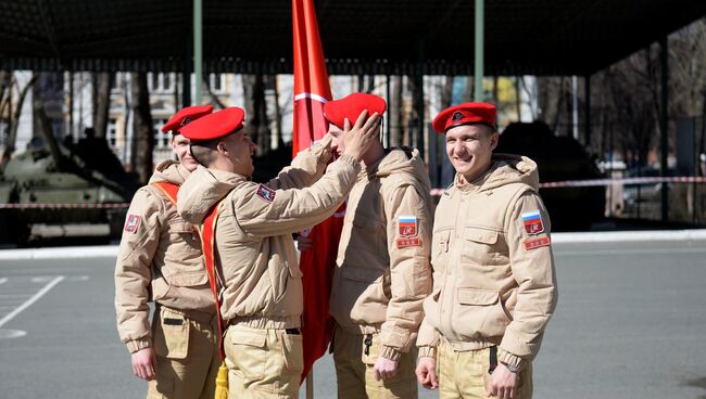 Участники военно-патриотического общественного движения Юнармия. Архивное фото