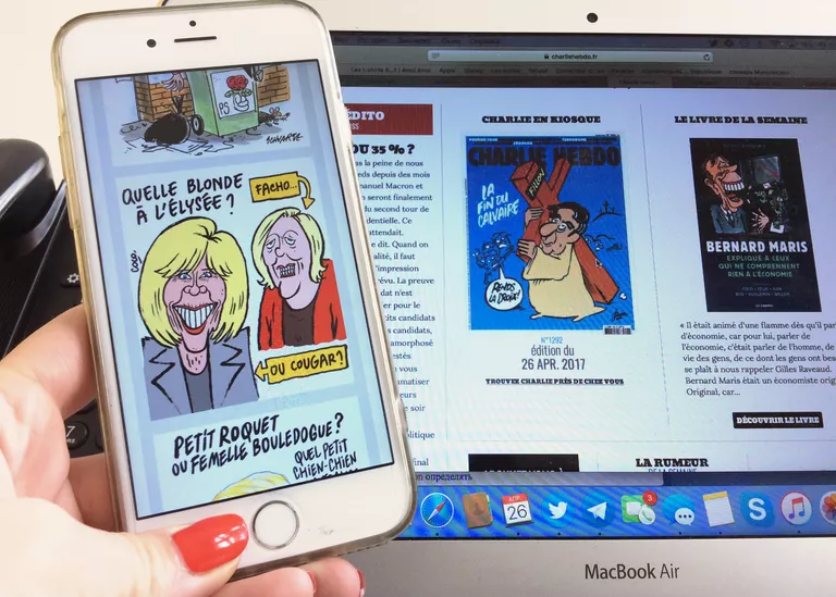Карикатура на кандидатов в президенты Франции в журнале Charlie Hebdo Карикатура на кандидатов в президенты Франции в журнале Charlie Hebdo