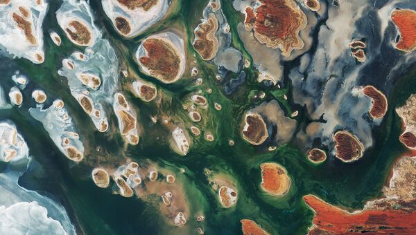 Озера Маккей в Австралии с МКС