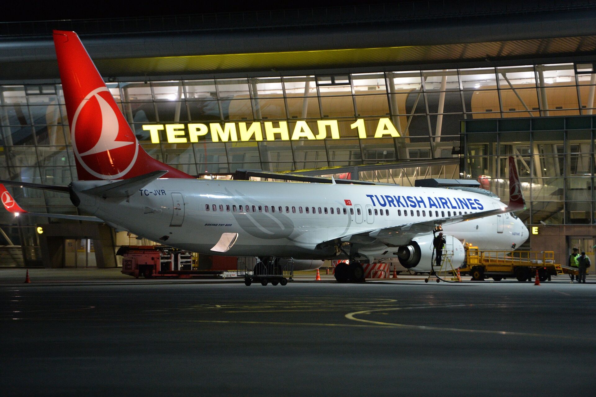 Самолет авиакомпании Turkish Airlines в Международном аэропорту Казань - РИА Новости, 1920, 12.04.2022