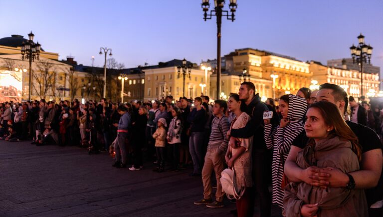 Мультимедийное шоу на Манежной площади Письма Победы