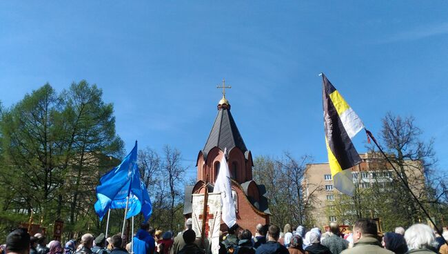 Акция памяти героев Первой Мировой войны на Братском кладбище в Москве