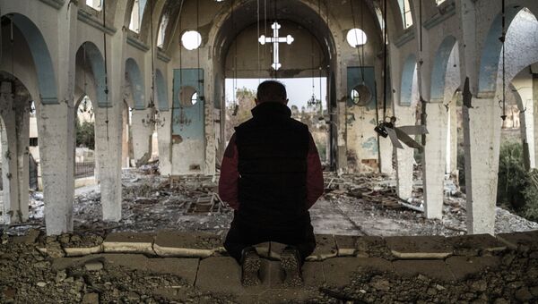 Разрушенная церковь в Сирии. Архивное фото