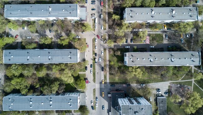 Пятиэтажные жилые дома в Москве. Архивное фото