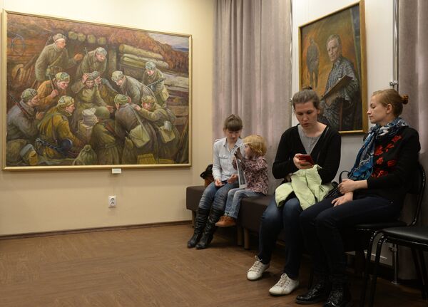 Экспозиция Диорама народного художника России В. К. Чебанова, посвященная бою 22-ой Сибирской гвардейской дивизии Экспозиция Диорама народного художника России В. К. Чебанова, посвященная бою 22-ой Сибирской гвардейской дивизии