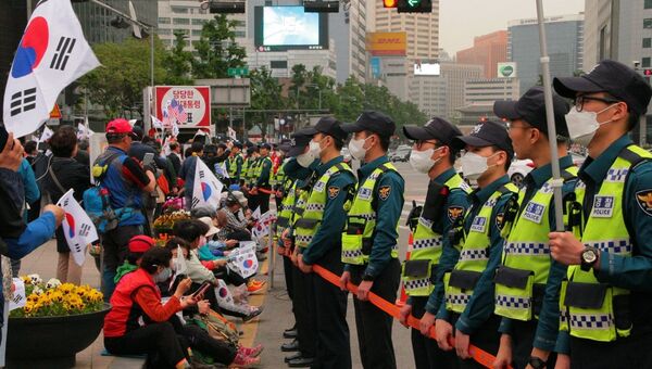 Митинги в Сеуле 08.05.2017