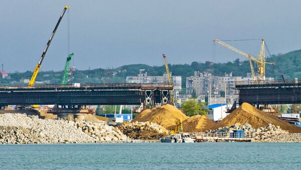 Строительство моста через Керченский пролив в Крыму