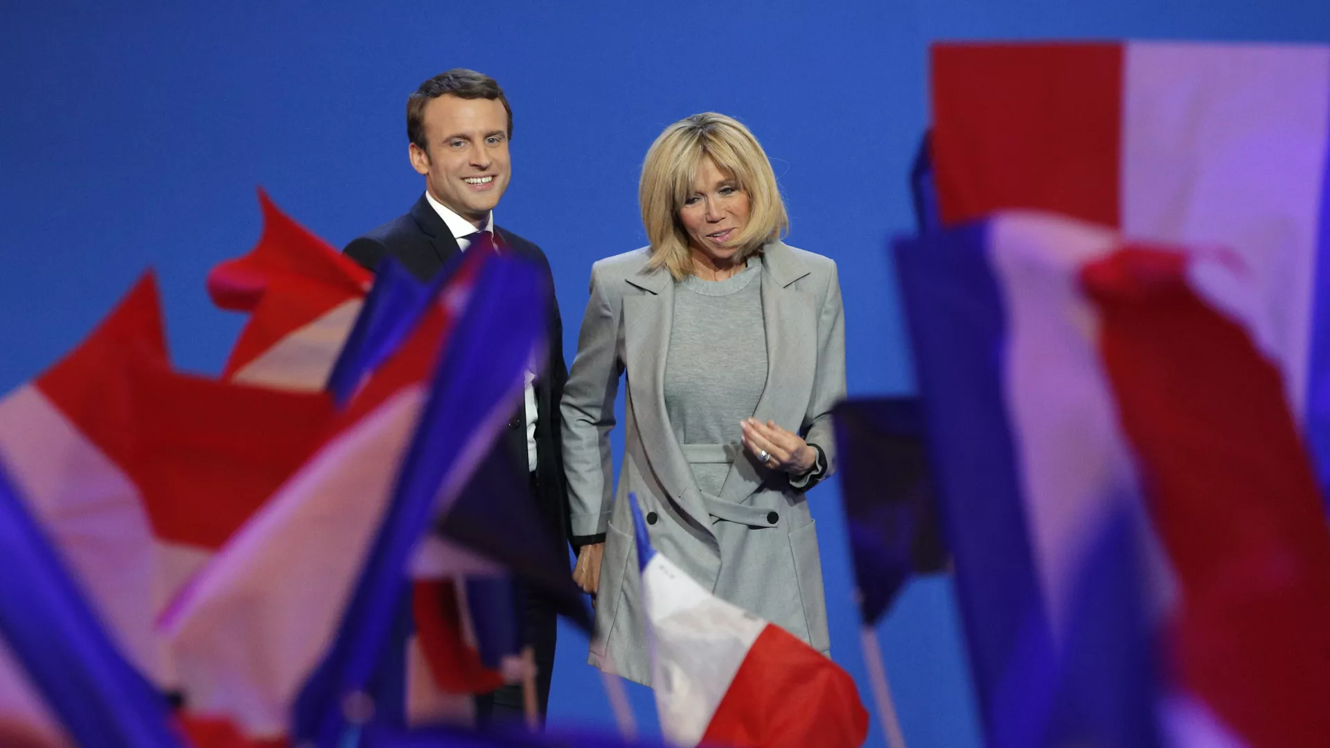 El nuevo presidente francés, Emmanuel Macron, con su esposa Brigitte Macron - RIA Novosti, 1920, 03.02.2025