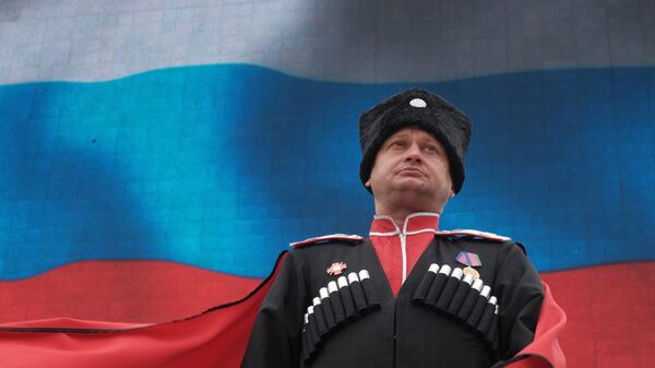 Парад Кубанского казачьего войска в Краснодаре. Архивное фото