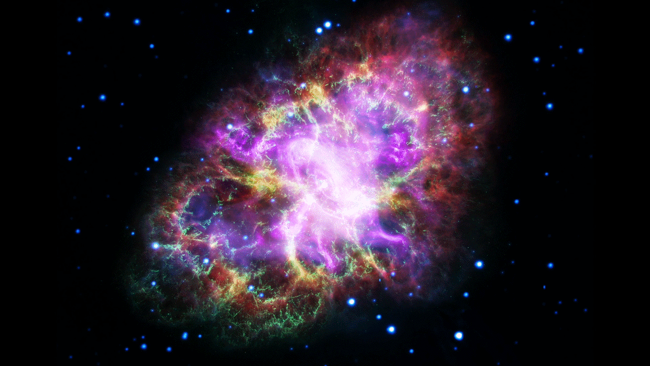 Новые сверхчеткие фотографии Крабовидной туманности, полученные телескопами НАСА