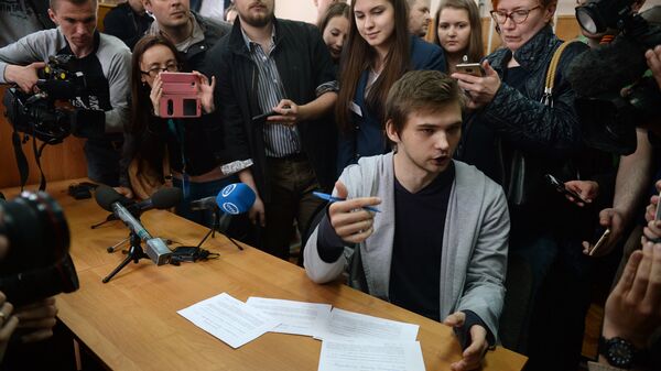 Заседание суда по делу блогера Руслана Соколовского в Екатеринбурге. Архивное фото