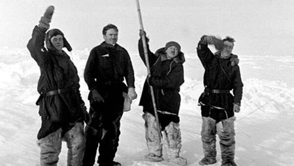 Участники экспедиции Северный полюс-1