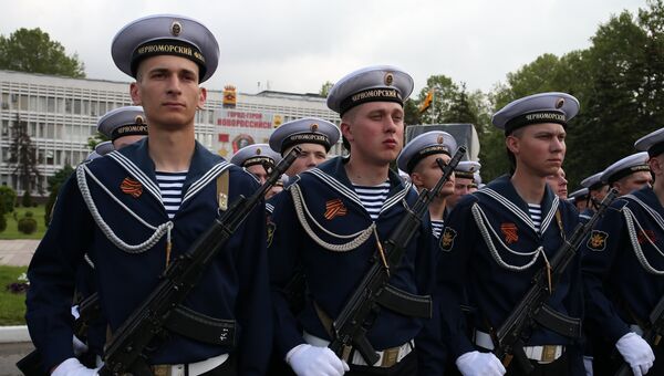 Моряки Черноморского флота РФ на параде в честь Дня Победы. Архивное фото