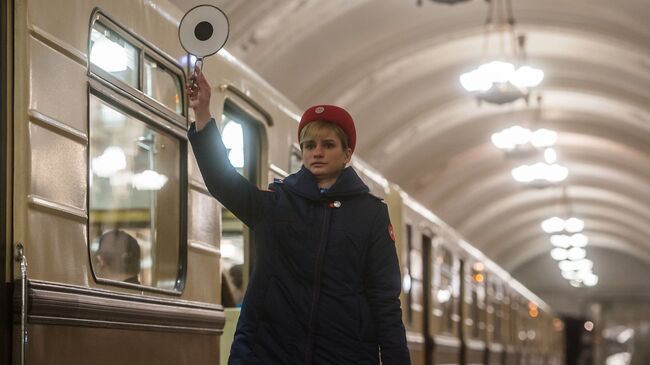 Парад поездов на Кольцевой линии Московского метрополитена