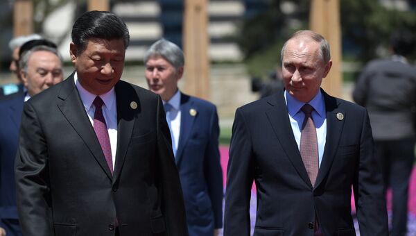Президент РФ Владимир Путин и председатель Китайской Народной Республики Си Цзиньпин. 15 мая 2017