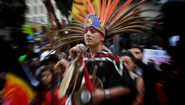 Марш коренных народов Америки против строительства газопровода Dakota Access