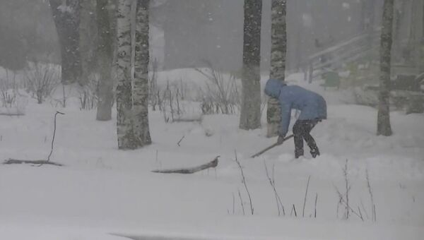 Майский снегопад в России, или Как встречают весну в Карелии