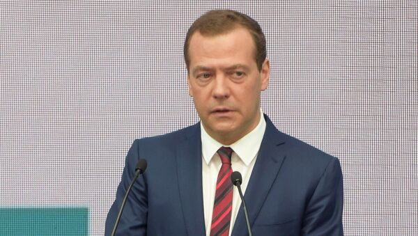 Председатель правительства РФ Дмитрий Медведев на VII Петербургском международном юридическом форуме. 17 мая 2017