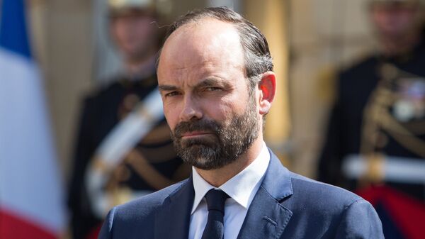 Новый премьер-министр Франции Эдуар Филипп на церемонии передачи полномочий в официальной резиденции премьер-министра Франции Hotel de Matingnon в Париже