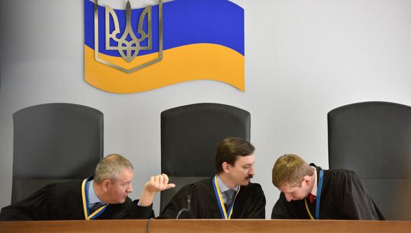Заседание Оболонского суда Киева по делу бывшего президента Украины Виктора Януковича. Архивное фото
