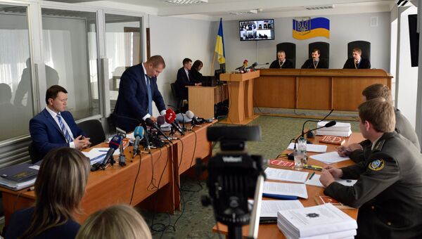 Заседание Оболонского суда Киева по делу бывшего президента Украины Виктора Януковича. 18 мая 2017