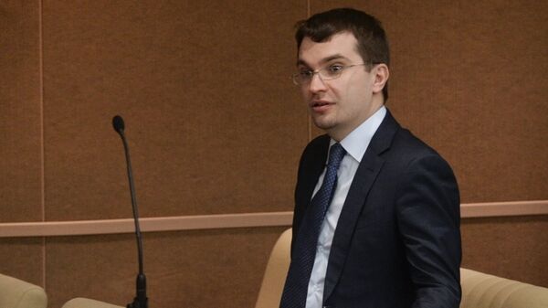 Заместитель министра юстиции РФ Михаил Гальперин на пленарном заседании Госдумы РФ