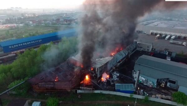 Пожар на складе в Котельниках. 19 мая 2017