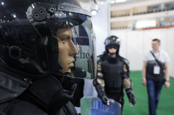 Манекен в экипировке на 8-й Международной выставке вооружения и военной техники Milex-2017 в Минске