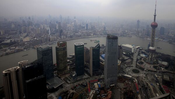 Вид на Шанхай, Китай. Архивное фото