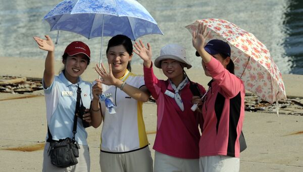 Группа корейских экскурсоводов. Архивное фото