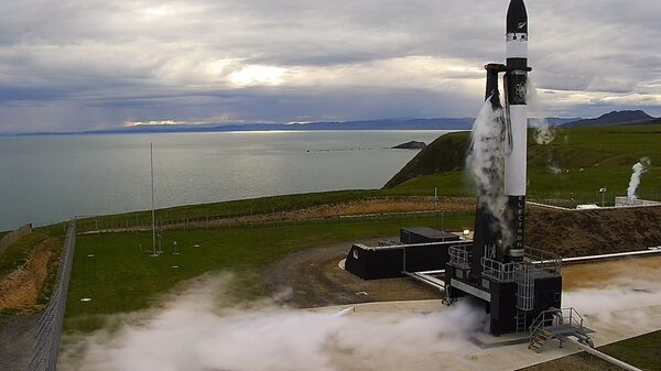 Запуск ракеты Электрон со стартовой площадки в Новой Зеландии